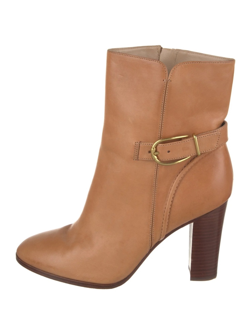Veronica Beard "Viv" Leather Bootie in Natural / Tan